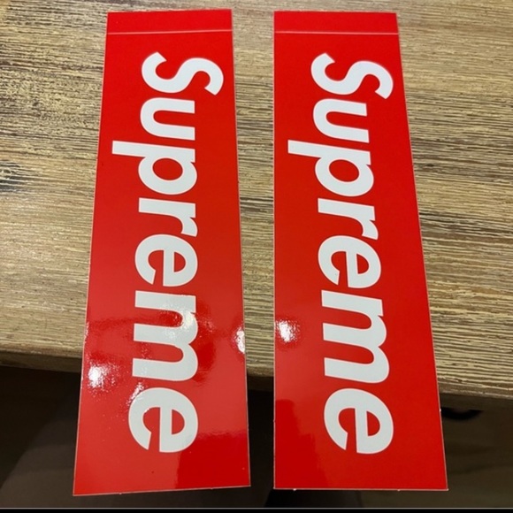 Set of 2 - SUPREME Box Logo Stickers - Picture 1 of 4